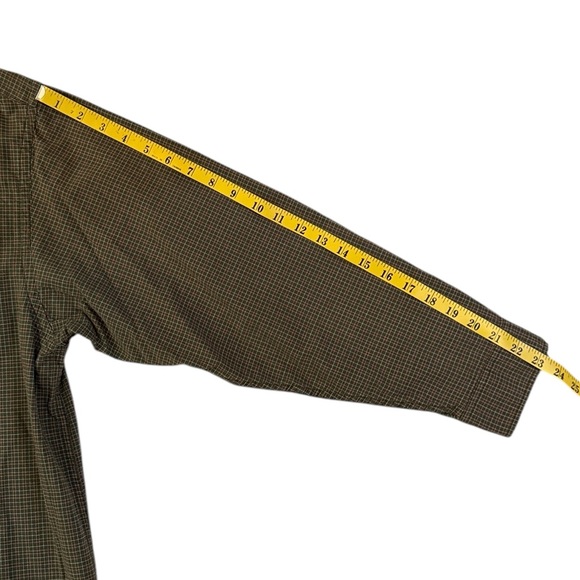 VTG Y2K Gap Classic Oxford Button Down Shirt All Cotton Green Check Pocket Large - Picture 11 of 14